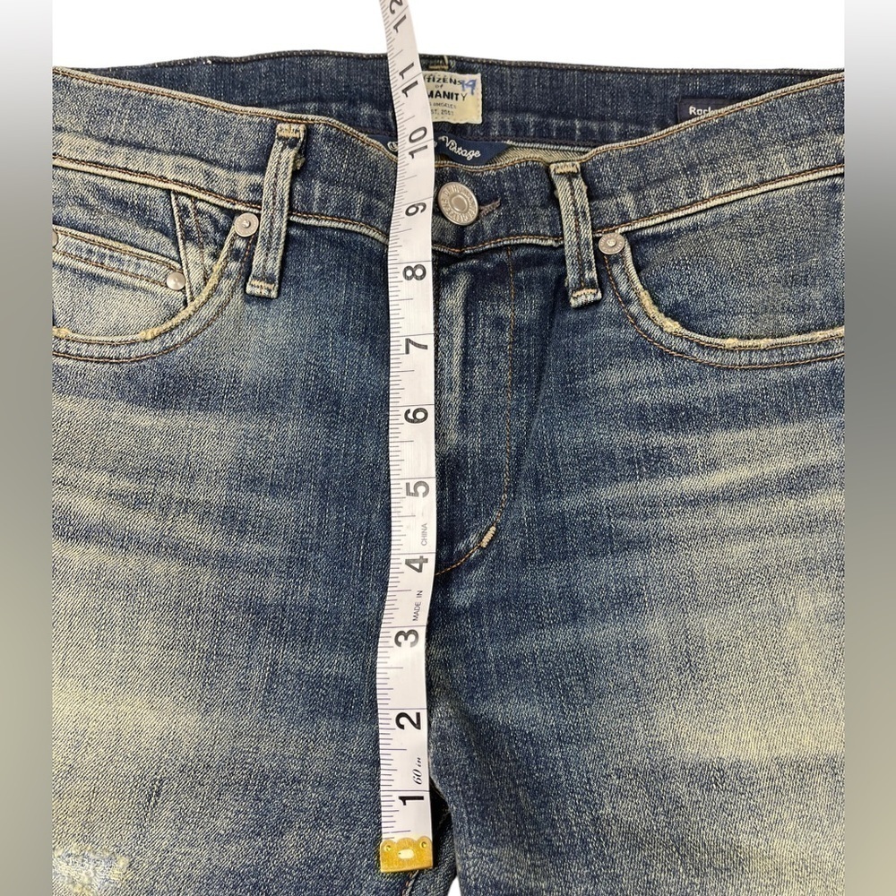 Citizens of Humanity rocket crop high rise skinny jeans distressed size 25 - Picture 7 of 12